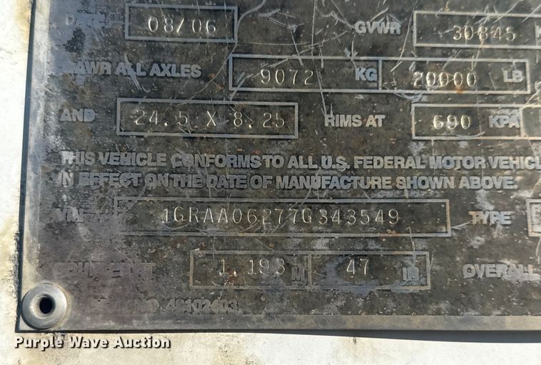 image for item ET4408 2007 Great Dane 7311TP-SAL dry van trailer