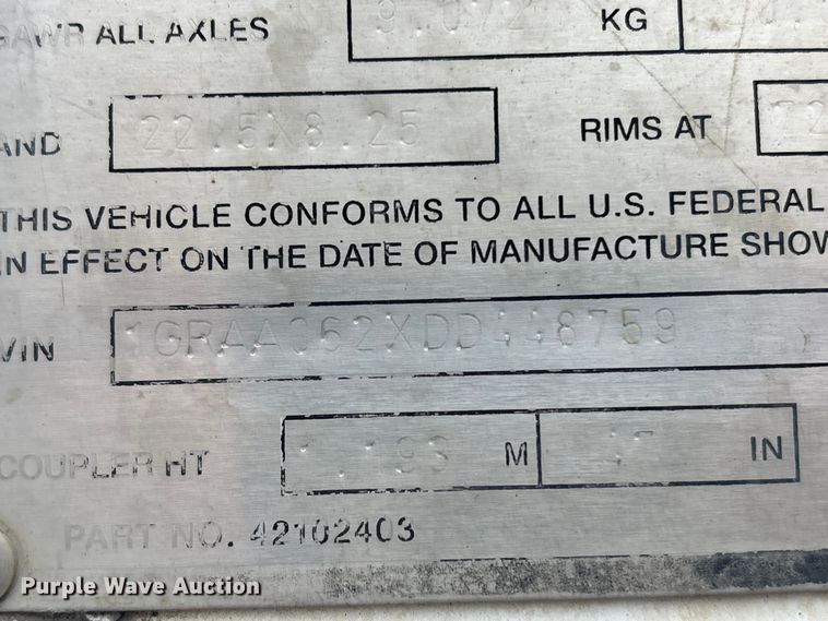 image for item ET8562 2013 Great Dane CSE-1314-02053 dry van trailer