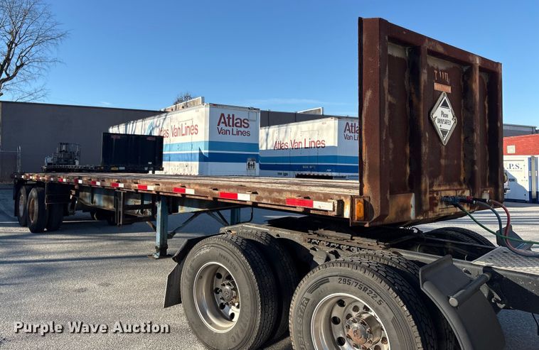 image for item ET8643 1986 Fruehauf PB80-F2-40 flatbed trailer