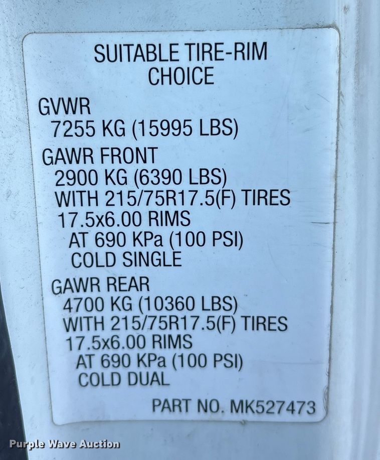 image for item ET8644 2012 Mitsubishi FE160 box truck