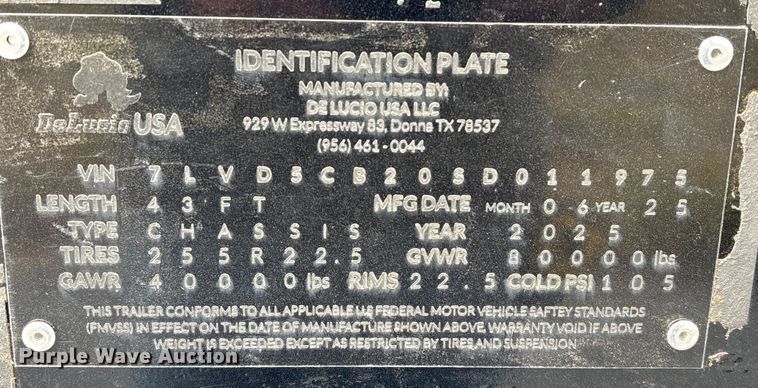 image for item EU7158 2025 De Lucio USA container trailer