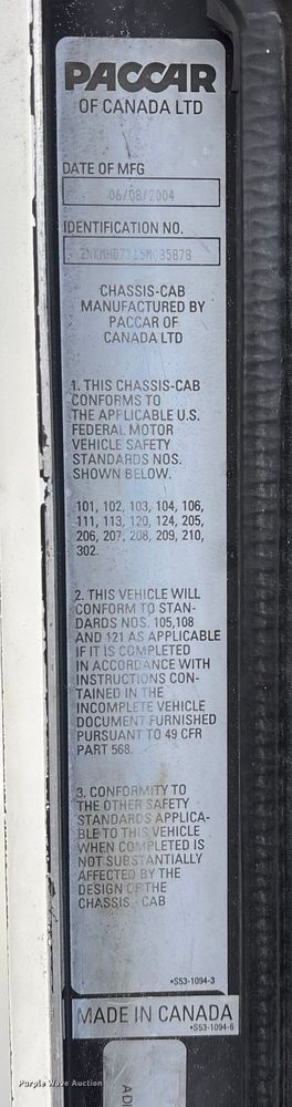 image for item FG0021 2005 Kenworth T300 box truck