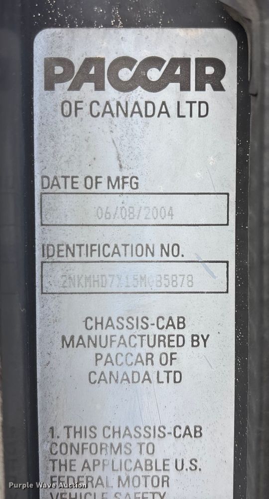 image for item FG0021 2005 Kenworth T300 box truck