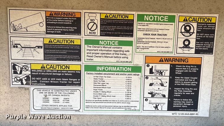 image for item FG2546 2022 Wilson AF-1080 flatbed trailer