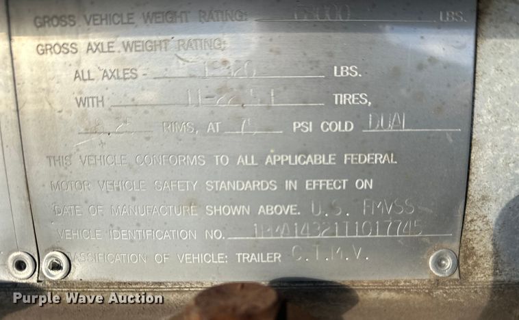 image for item FK1572 1996 Polar Tank asphalt trailer