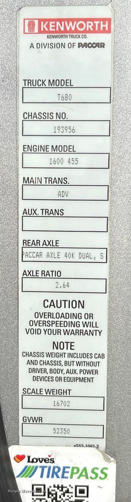 image for item YA1194 2018 Kenworth T860 semi truck