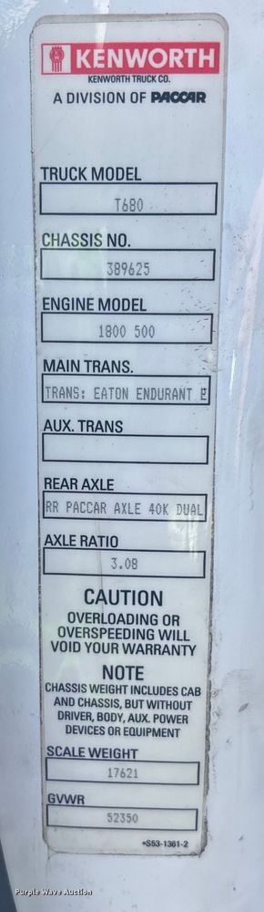 image for item YA1438 2020 Kenworth T680 semi truck