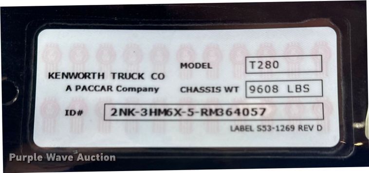 image for item YA1511 2024 Kenworth T280 rollback truck