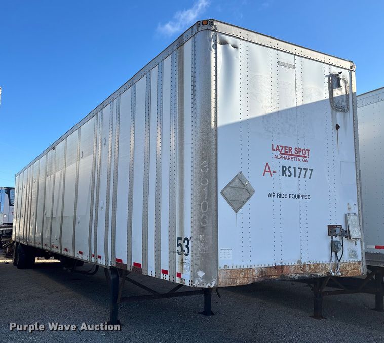 image for item YA1582 1995 Wabash dry van trailer