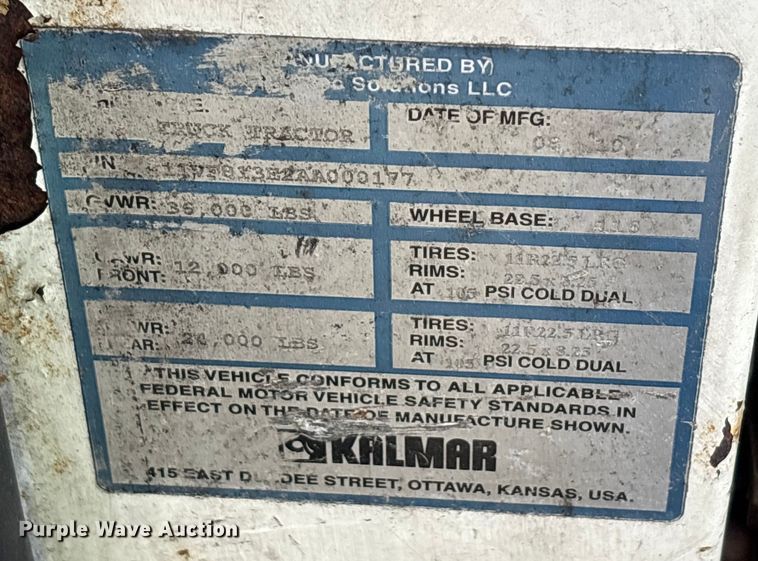 image for item YA1706 2010 Kalmar Ottawa  yard truck