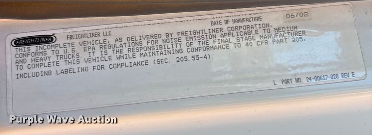 image for item YA1816 2003 Freightliner FL80 mobile medical unit