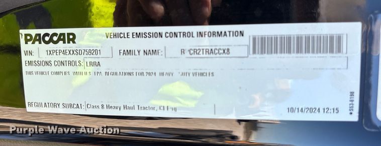 image for item YA1907 2025 Peterbilt 589 semi truck