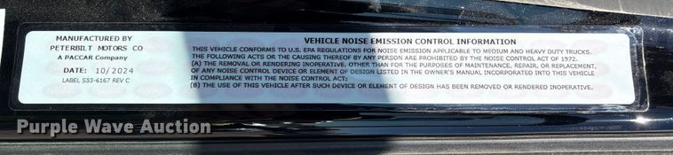 image for item YA1907 2025 Peterbilt 589 semi truck