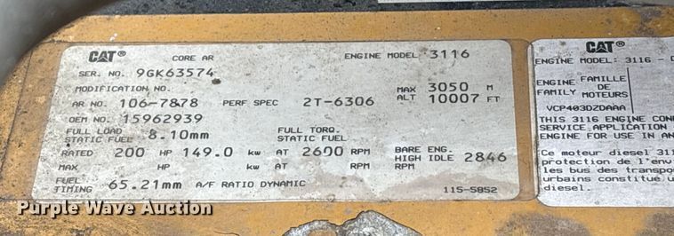 image for item YA1974 1998 GMC C7500 communications truck