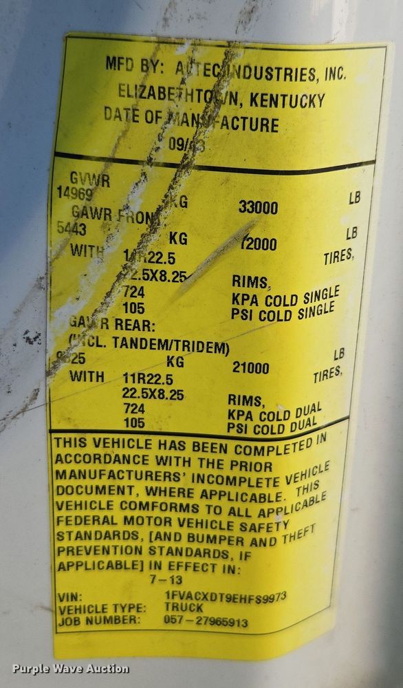 image for item YA1977 2014 Freightliner Business Class M2 cable placer bucket truck