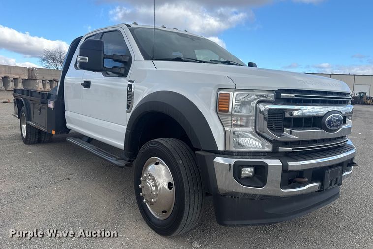 image for item DQ4222 2020 Ford F550 Ext. Cab flatbed truck