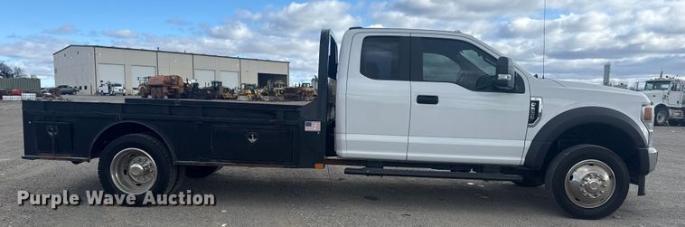 image for item DQ4222 2020 Ford F550 Ext. Cab flatbed truck