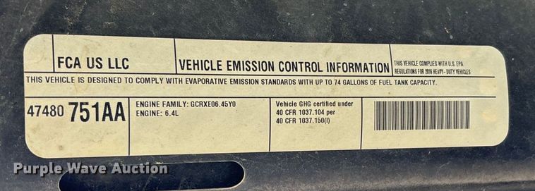 image for item DR2838 2016 RAM 5500 flatbed truck