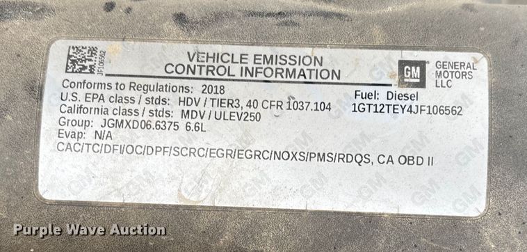 image for item DR2839 2018 GMC Sierra 2500 Crew Cab pickup truck