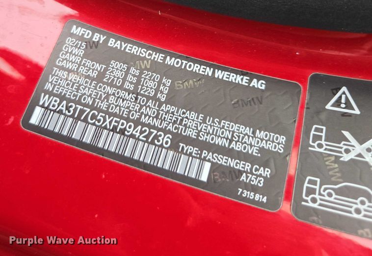 image for item DU2662 2015 BMW 435i convertible