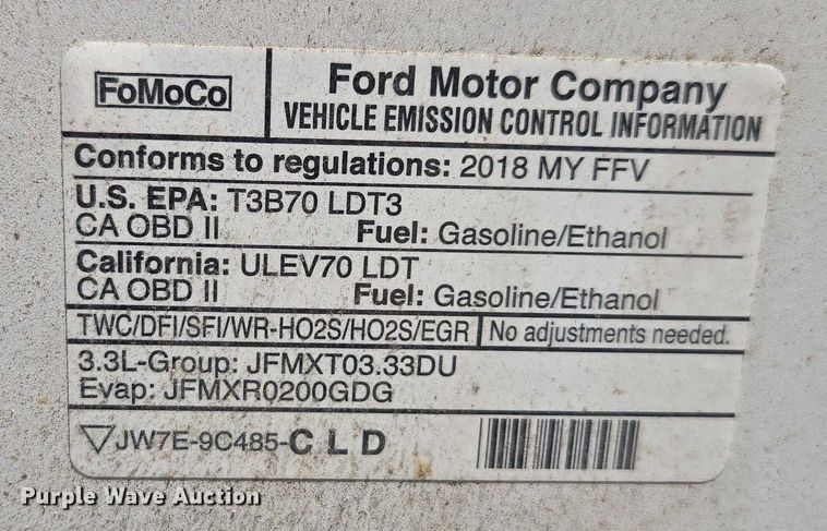 image for item DU2694 2018 Ford F150 Ext. Cab pickup truck