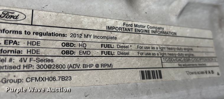 image for item DW7443 2012 Ford F550 XL Super Duty tow truck