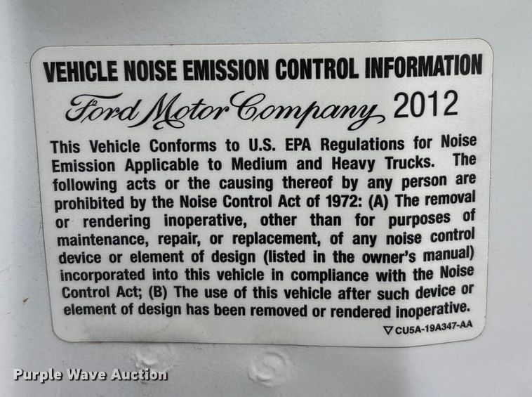 image for item DW7443 2012 Ford F550 XL Super Duty tow truck