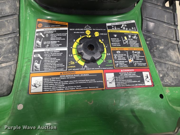 image for item DZ3805 2014 John Deere X304 lawn mower