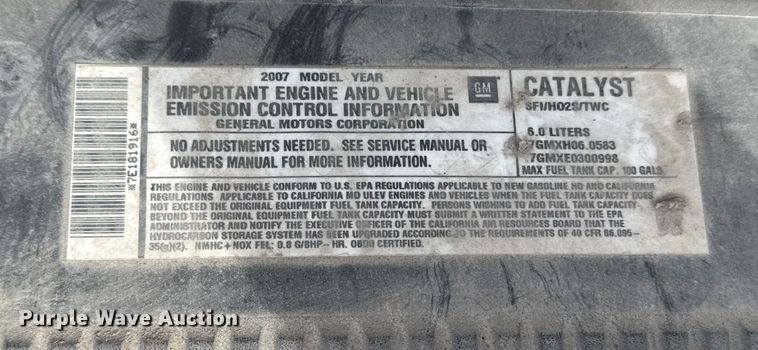 image for item EA2314 2007 Chevrolet Silverado 3500HD dump flatbed pickup truck