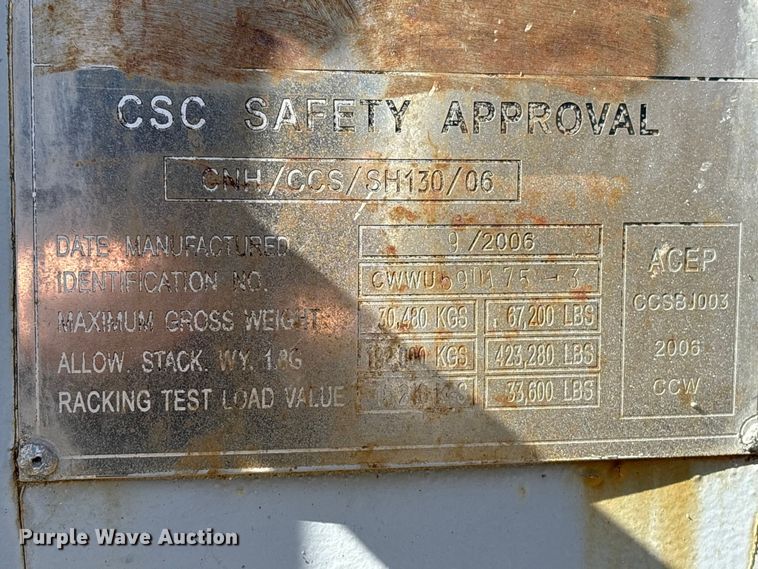 image for item EA7182 2006 shipping container