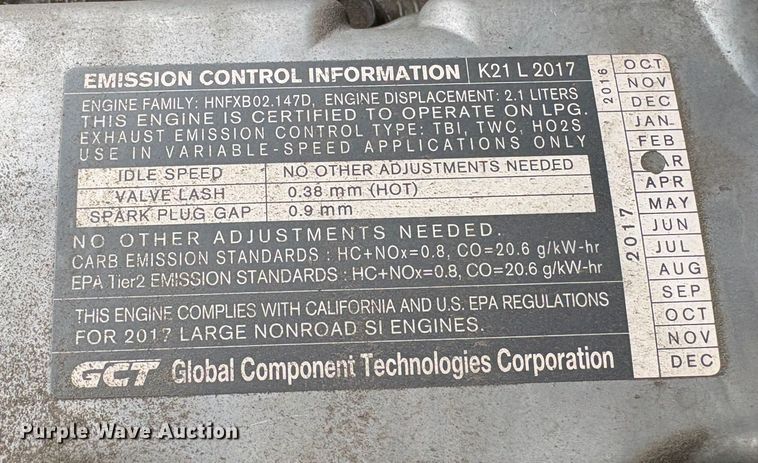 image for item EC8209 2017 UniCarriers PF50 forklift