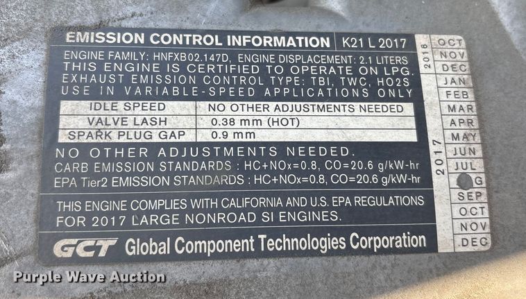 image for item EC8224 2017 UniCarriers PF50 forklift