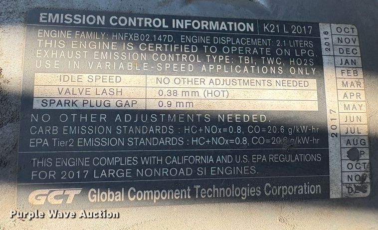 image for item EC8232 2018 UniCarriers PF50 forklift