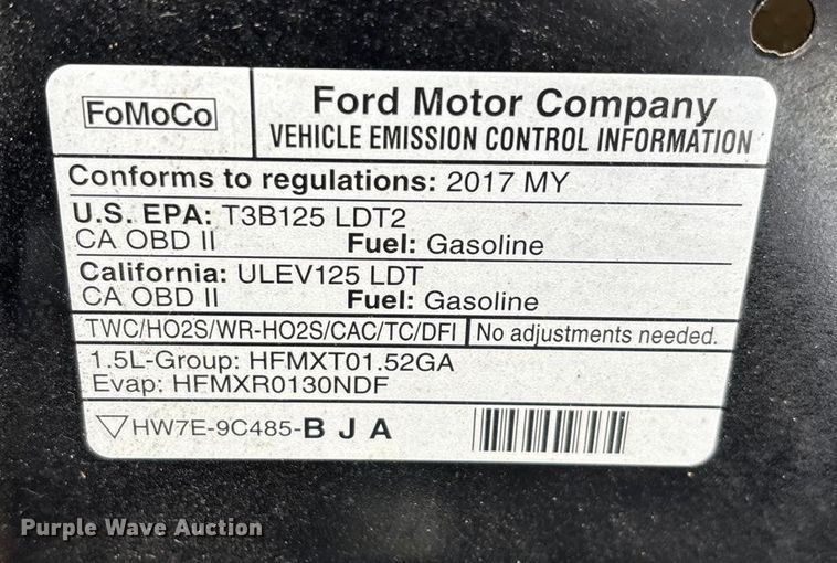 image for item ED2400 2017 Ford Escape SUV