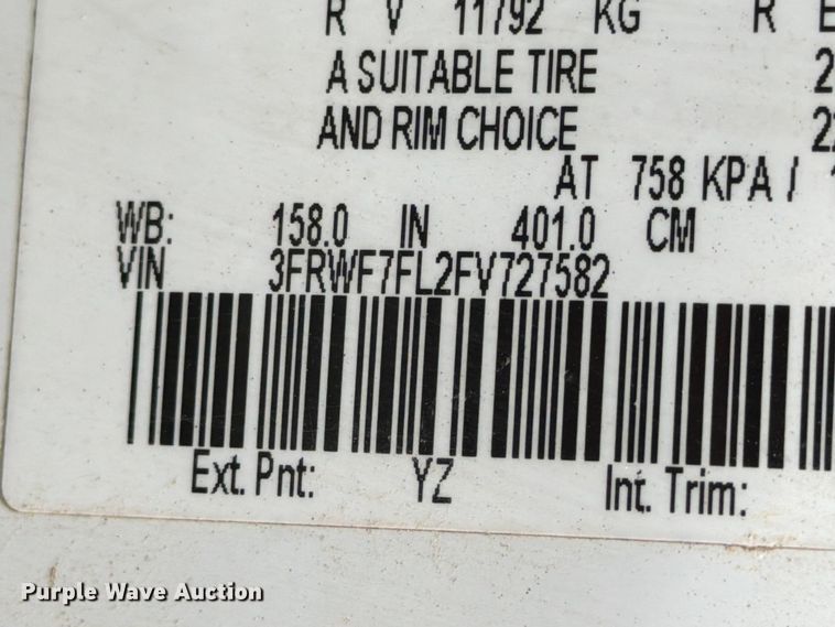 image for item ED5086 2015 Ford F750 Super Duty utility / service truck