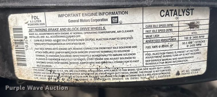 image for item ED5113 1998 GMC delivery van