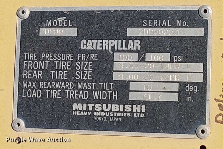 image for item EE5150 1998 Caterpillar DP90 forklift