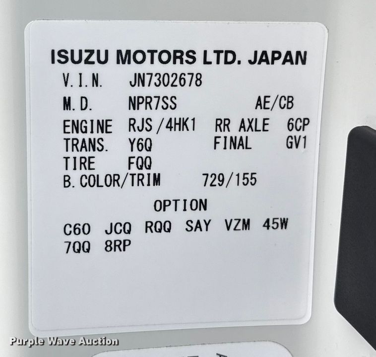 image for item EG1828 2022 Isuzu NRR rollback truck