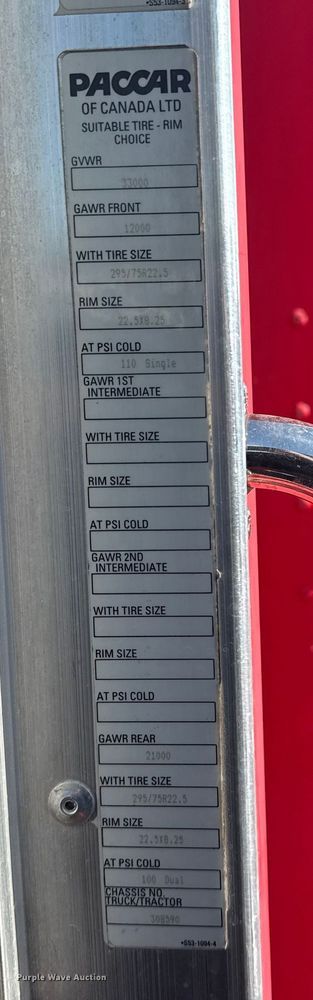 image for item EG1939 2012 Kenworth T370 delivery truck