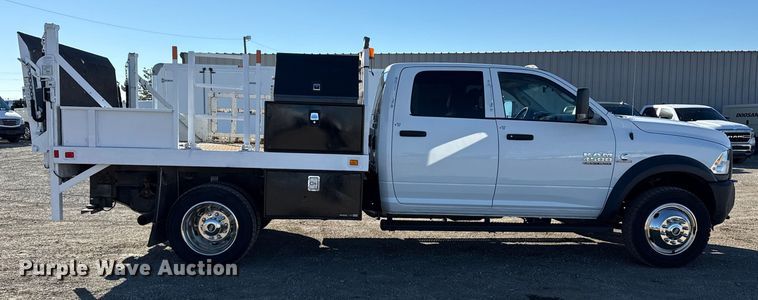 image for item EG1969 2016 Dodge Ram 4500HD Crew Cab flatbed pickup truck