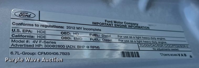 image for item EG1971 2012 Ford F450 Super Duty Crew Cab utility / service truck