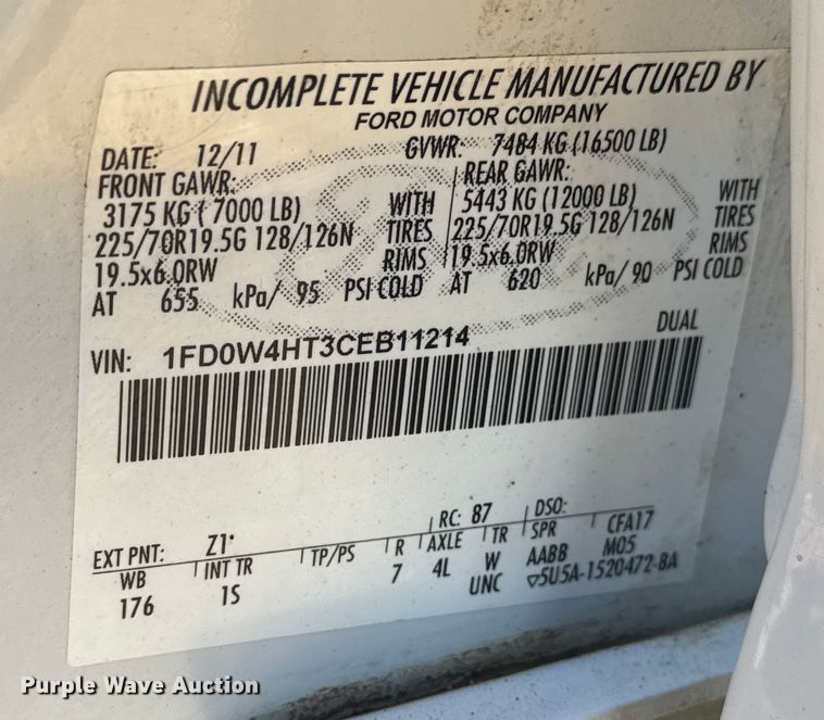 image for item EG1971 2012 Ford F450 Super Duty Crew Cab utility / service truck