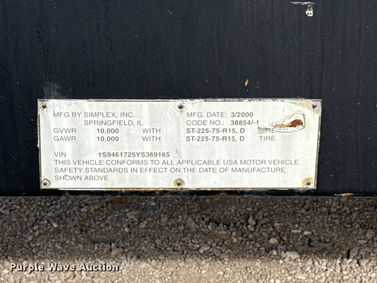 image for item EG2003 2000 Simplex Inc resistive load bank trailer