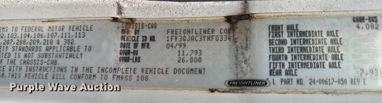 image for item EG2041 2000 Freightliner FL60 box truck