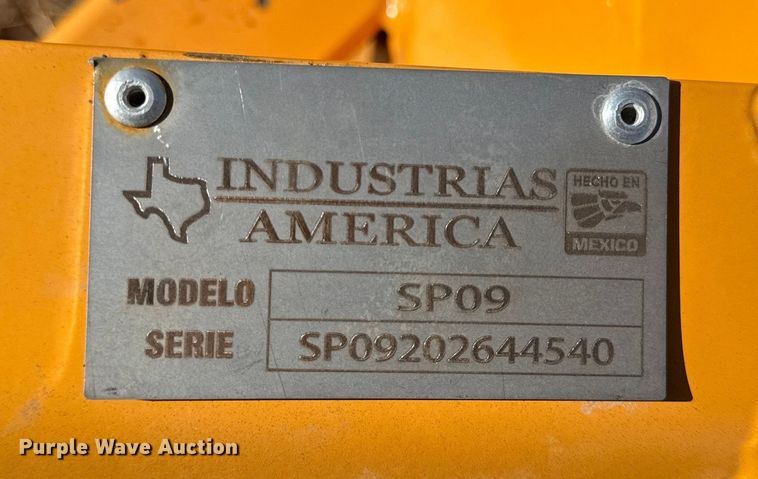 image for item EN0261 Industias America SP09 skid steer snow pusher