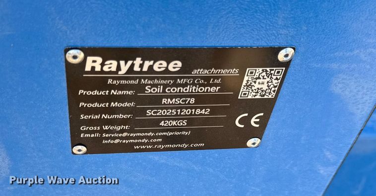 image for item EN0272 2025 Raytree skid steer soil conditioner
