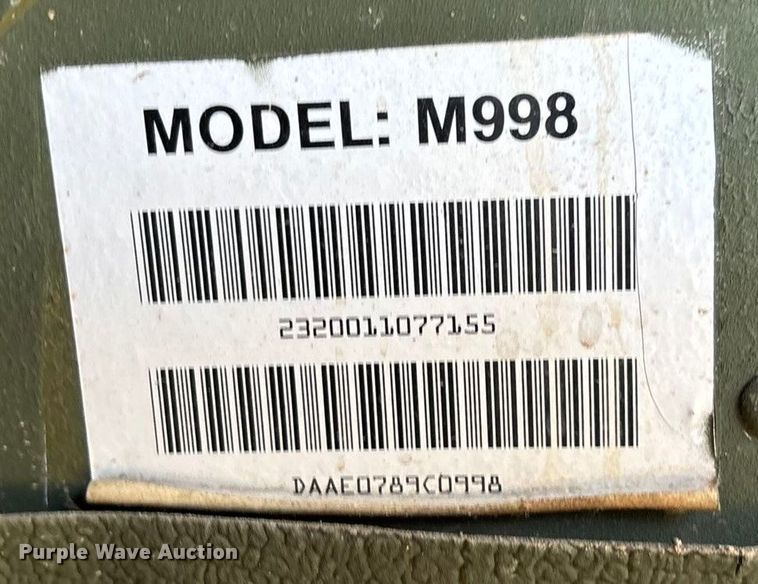 image for item EN5918 1993 AM General M998 HMMWV SUV