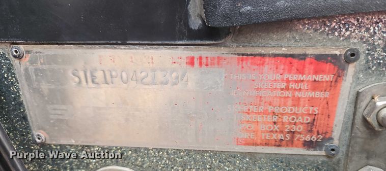 image for item EO4922 1993 Skeeter Z150 boat