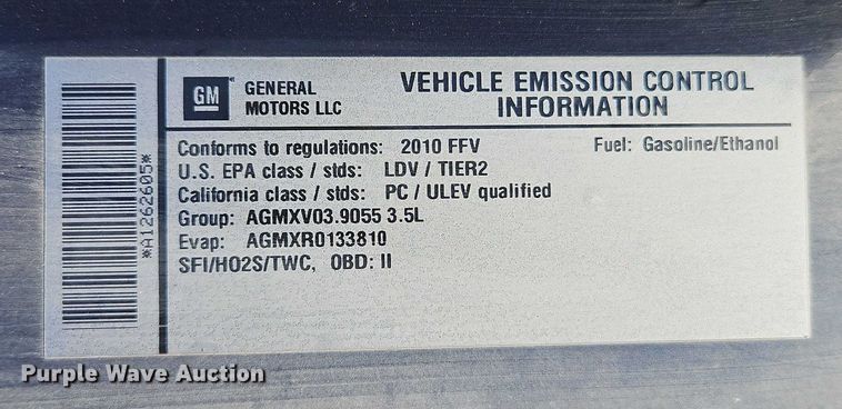 image for item EO4923 2010 Chevrolet Impala Passenger Vehicle