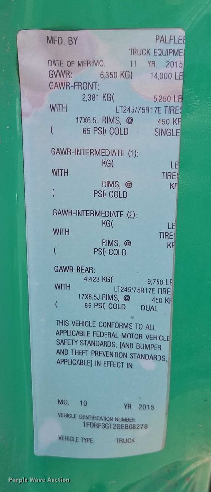 image for item EO4929 2016 Ford F350 flatbed pickup truck